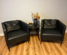 ikea black armchairs,