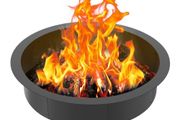 Fire Pit Ring Round 40 Inch Outer Steel Liner DIY Campfire Ring Firepit