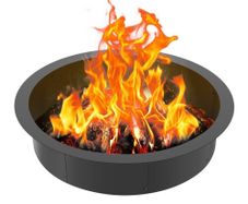 Fire Pit Ring Round 40 Inch Outer Steel Liner DIY Campfire Ring Firepit