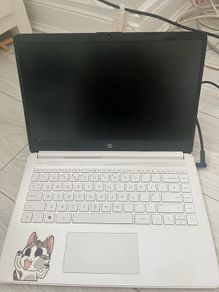 HP 14" white multimedia laptop with charger