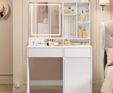 Dressing table with LED lighting 90 cm wide