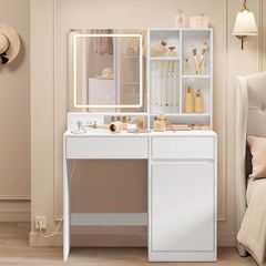 Dressing table with LED lighting 90 cm wide