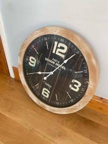 large rustic clock