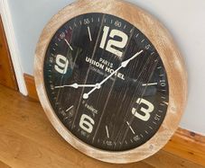 large rustic clock