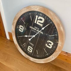 large rustic clock