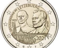 Luxembourg 2 Euro Commemorative Coin 2021 - 100th Birthday of Grand Duke Jean. Relief Version. Uncirculated.