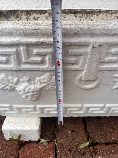 Stone concrete rectangular planters x 4