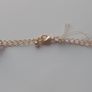 Gold Tone Tortoiseshell and Pink Bead Necklace 14 Inch Image 4