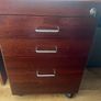Large, very solid desk with side desk, lockable pedestal on wheels and lockable cabinet Image 5