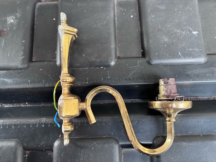 Brass wall light