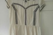 H&amp;M Cream and Black Design blouse