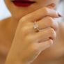 Radiant Cut 2.0ct Moissanite Engagement Ring: 925 Silver, Rhodium Plated Image 2