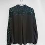 Pre Owned Coast Green Velvet Burnout Blouse with Sheer Sleeves Image 3