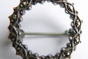 Vintage Brooch Sterling Silver And Marcasite
