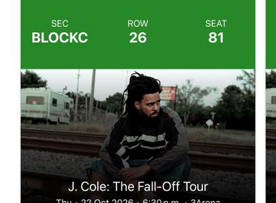 Two tickets J-Cole