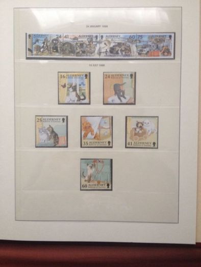 Alderney 1983-2001 Mint Never Hinged Stamp Collection in Lindner Album