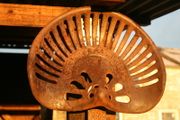 Antique WALER A. WOOD Cast Iron Tractor Seat