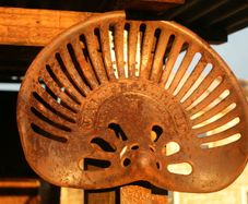Antique WALER A. WOOD Cast Iron Tractor Seat