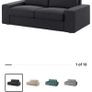 IKEA kivik 3 seats and 2 seats sofa in dark grey Image 3