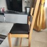 Oak Dining Chairs and Bench for Sale Image 3
