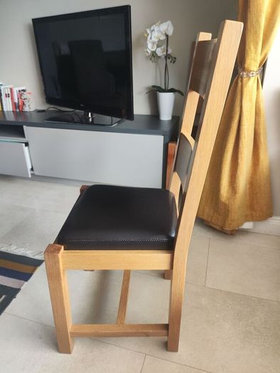 Oak Dining Chairs and Bench for Sale