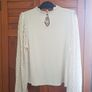 White Decorative Top Long Sleeves Image 4