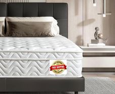 Small Double Mattress, 10.3 Inch Hybrid Mattress 4FT with Breathable Foam