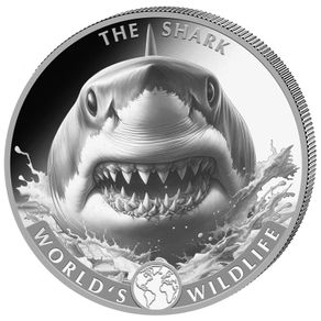2026 Congo 20 Francs 1 oz Silver Bullion Coin - The Shark (In Capsule)