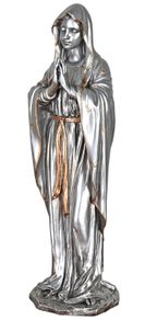 Art Nouveau Figurine Madonna Statue Silver Sculpture Church Figurine Mar