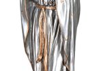 Art Nouveau Figurine Madonna Statue Silver Sculpture Church Figurine Mar