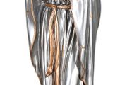 Art Nouveau Figurine Madonna Statue Silver Sculpture Church Figurine Mar