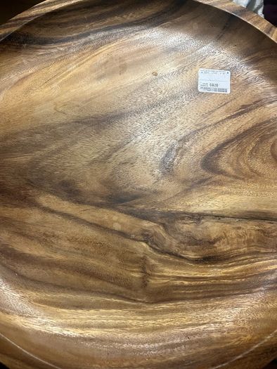 Acacia wooden food cheese meat serving plate hand made