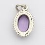 925 Vintage Sterling Silver Amethyst Pendant Image 4