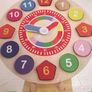 Learn to read the clock. Child's Wooden clock in box Image 2