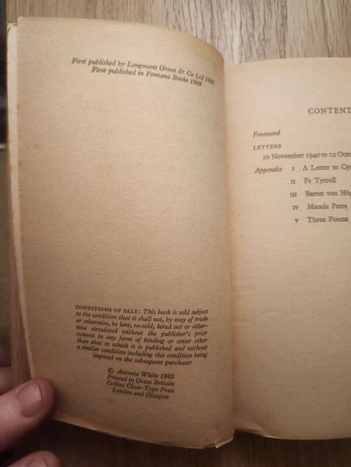 The Hound And The Falcon. By Antonia White. The Story of A Reconversion To The Catholic Faith. A Fontana 1969 First Edition Paperback In Good Condition.  See Photos For Same.