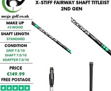 Accra Tour Z Green 6 M5 X-Stiff #3 Wood Shaft / Titleist 2nd Gen