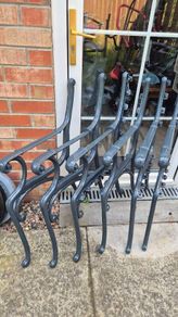 iron cast garden bench sides
