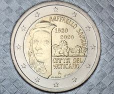 Vatican 2 Euro Brilliant Uncirculated Coin 2020 - Raphael Sanzio