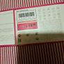 Cotton red & white stripe table cloth & napkins Image 3