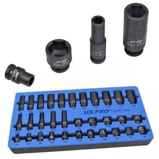 32 Piece 3/8 Drive Deep & Shallow Impact Socket Set