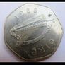 988-1988 Dublin Millennium, Ireland Eire 50p Fifty Pence Coin Image 2
