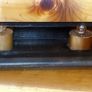 Antique Wooden Double Inkwell Desk Stand Image 8
