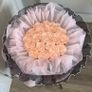 Gorgeous Fluffy Champagne Bouquet- Luxury Pink and Black Wrapping Image 2