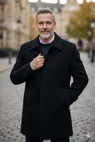 Stylish Italian  Enrico Coveri Mens Wool and Cashmere Coat