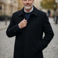 Stylish Italian  Enrico Coveri Mens Wool and Cashmere Coat