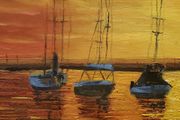 Dingle harbour sunset sea scene