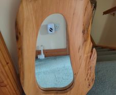 Wooden hand crafted mirror