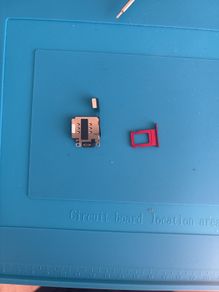 Genuine iPhone 13 SIM Card Reader Module Slot & Matching Red Tray OEM Pull