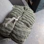 Sage green knitted throw Image 2