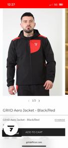 Black and Red Griid tracksuit
